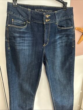 Boston Proper wide waistband jeans,